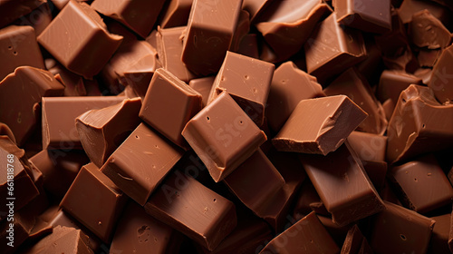 milk chocolate pieces background