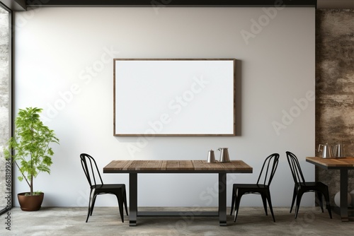 A canvas for your creativity an empty white cafe wall