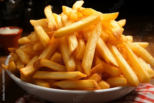A close examination of delicious  fried to perfection French fries