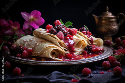 Tapioca Crepe Magic food Photography, generative ai