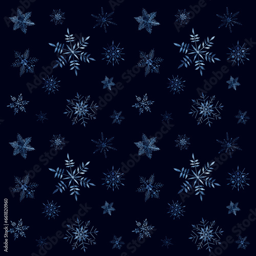  snow crystals - scheekristalle pattern watercolor