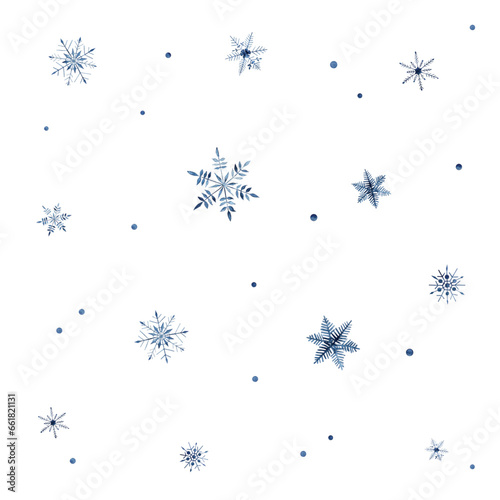  snow crystals - scheekristalle pattern watercolor