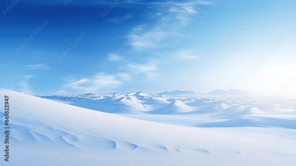 Winter beatifull landscape with snow