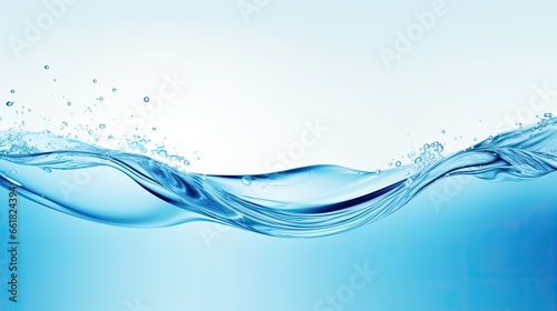 Water movements background, blue wavy liquid splash, ai generated