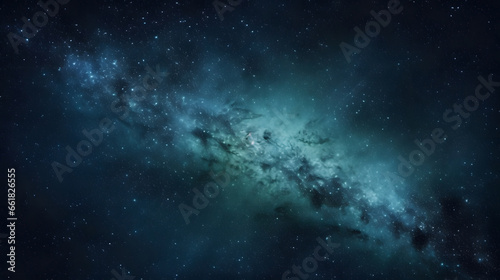 Milky Way Galaxy blue green