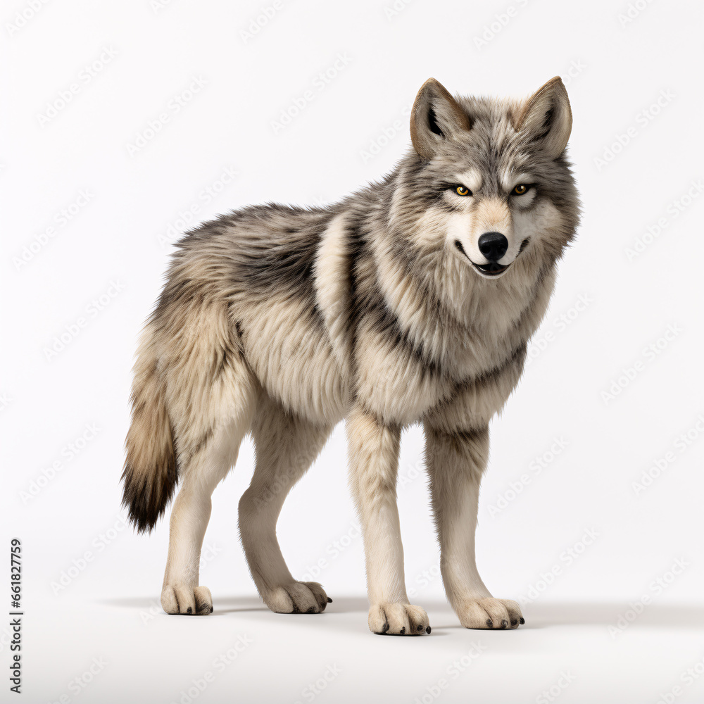 Fototapeta premium 狼のリアルイラスト