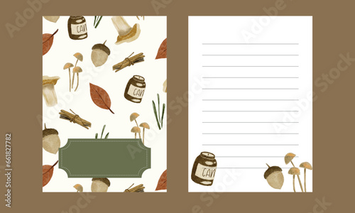 design journal book with seamless pattern cover