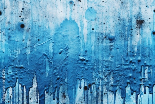 Blue cement texture background with watercolor splashes. generative ai