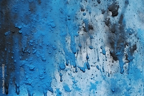 Blue cement texture background with watercolor splashes. generative ai