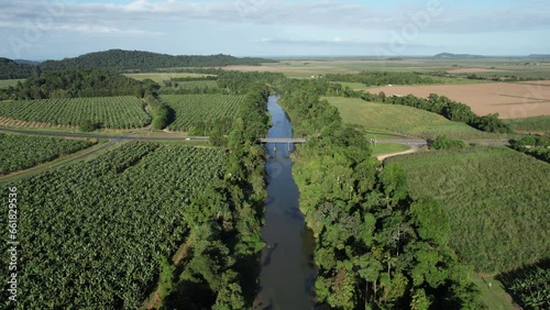 Aerial footage of Liverpool Ck Queensland Australia photo