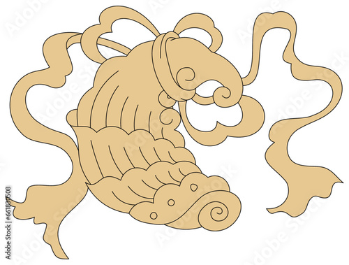 Luxury festive Chinese oriental traditional culture premium classical decoration red gold line art design vector illustration. Covers, greeting cards, logos, packaging, posters, backgrounds -Greeting 