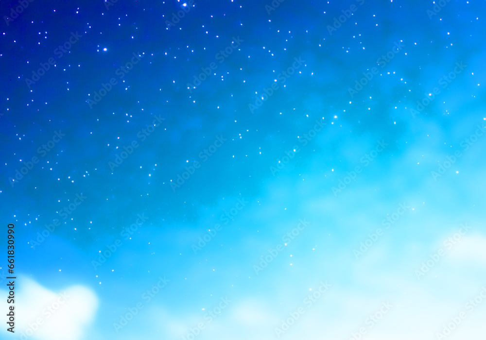 Obraz premium 澄んだ美しい星空 クリスマスナイト