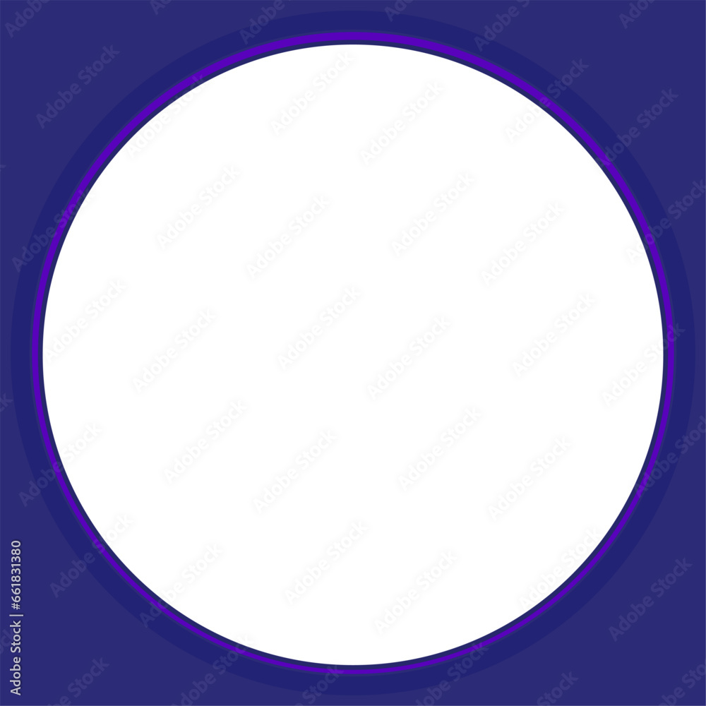 Obraz premium Blue round frame with place for your text on a transparent and white background. Vector flat illustration for banners and product presentation. Abstract background for cards and flyers.