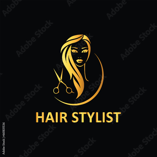 hair cutting and body hair removal logo design vector
