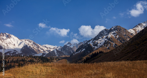 panorama of the mountains in the autumn © KAIRZHAN