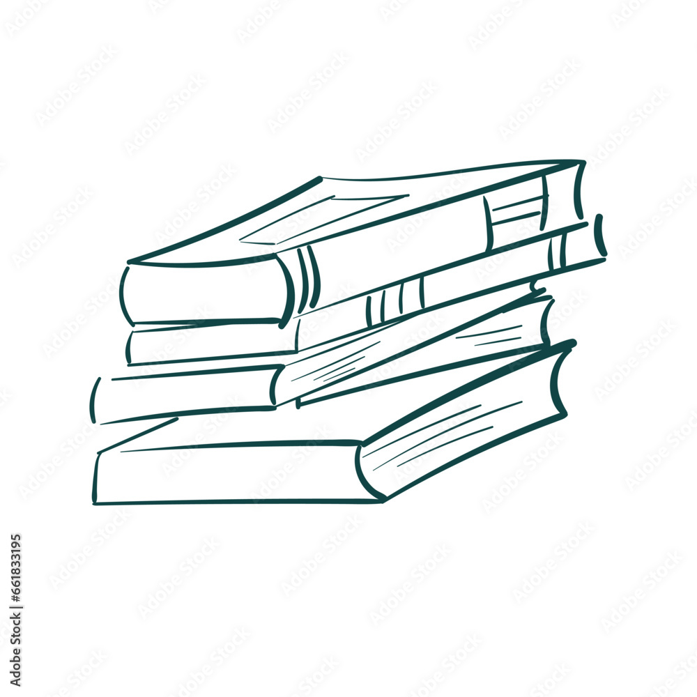 books stuck vector sketch simple doodle hand drawn line illustration isolated abstract sign symbol clip art books stuck vector sketch simple doodle hand drawn line illustration isolated abstract sign symbol clip art