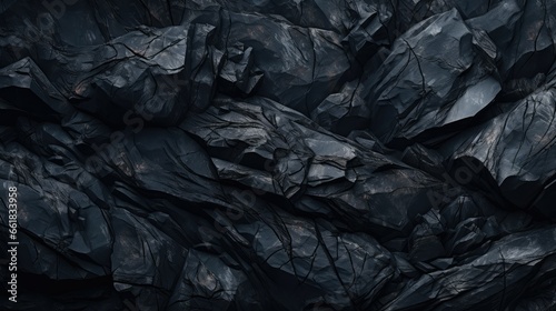 Abstract black background wide banner dark rock