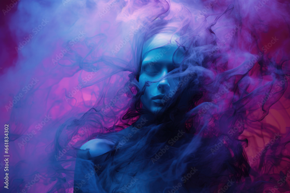 Background with the intensity, energy and beauty of the fuchsia blue color