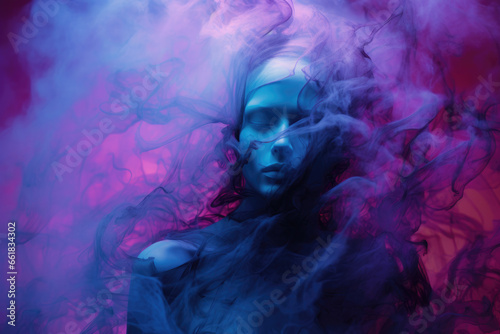 Background with the intensity, energy and beauty of the fuchsia blue color