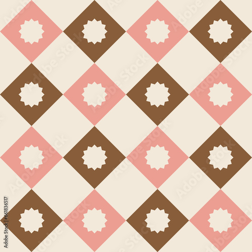 1960s, 1970s retro groovy checkered seamless pattern, 60s, 70s geometric vector illustration