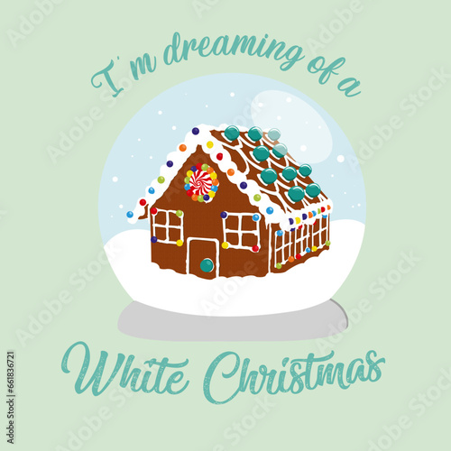I’m dreaming of a white Christmas gingerbread house design 
