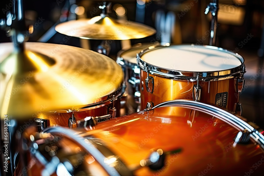 Obraz premium drum kit on the stage
