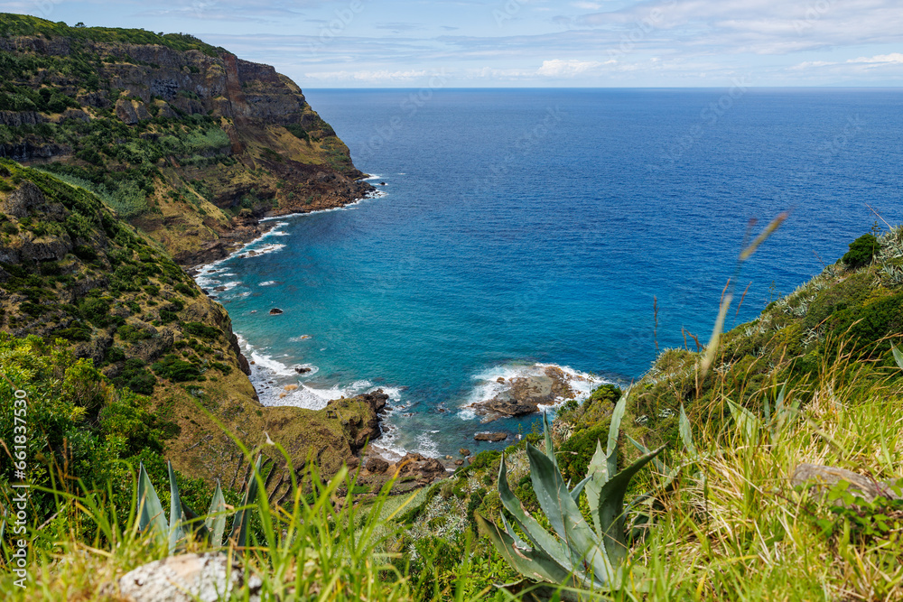 Landscape at Azores islands, Santa Maria, travel and explore Portugal.