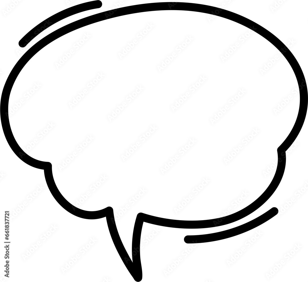 Speech Bubble Outline Illustration Isolated Vector Speech Bubble Outline Illustration Isolated Vector