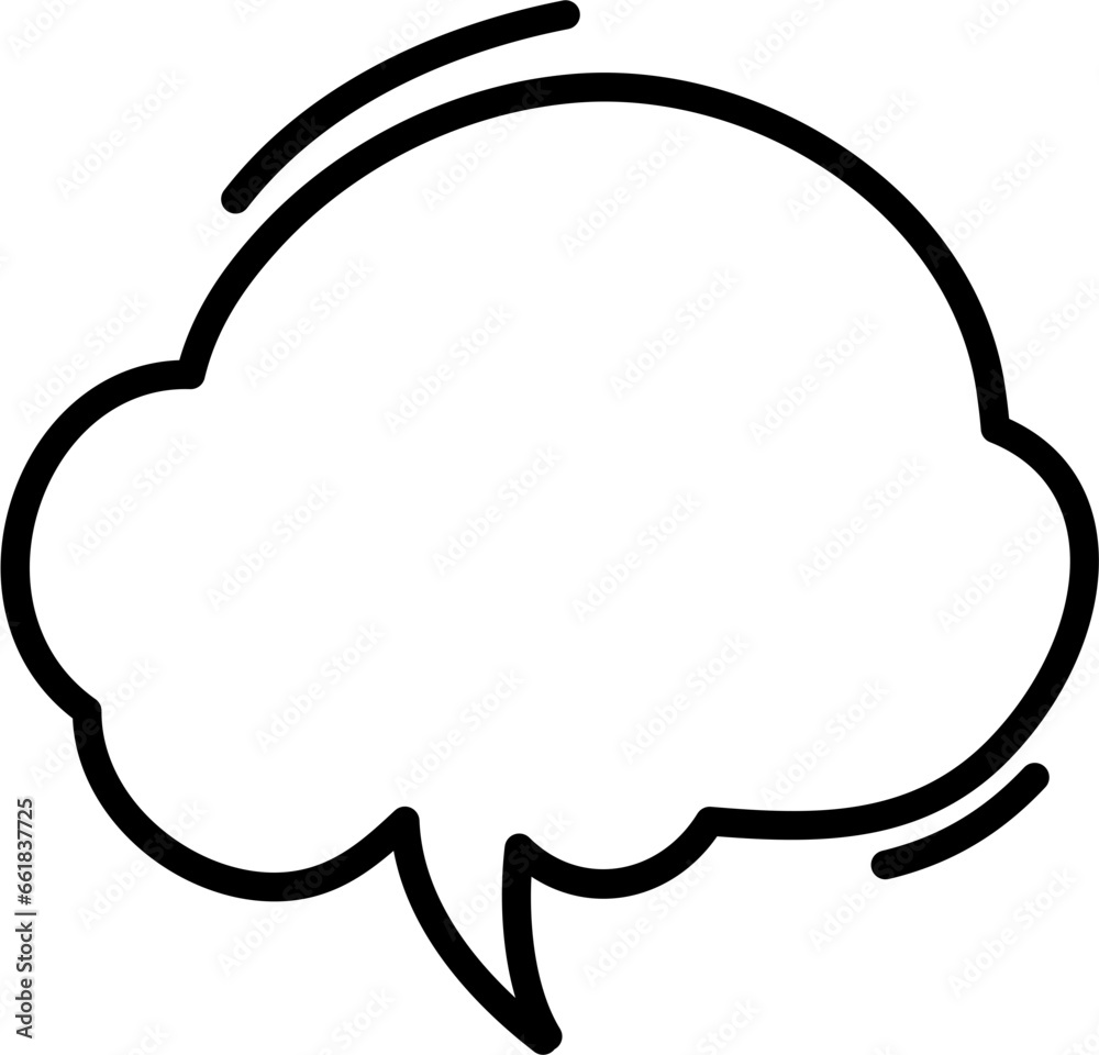 Speech Bubble Outline Illustration Isolated Vector Speech Bubble Outline Illustration Isolated Vector