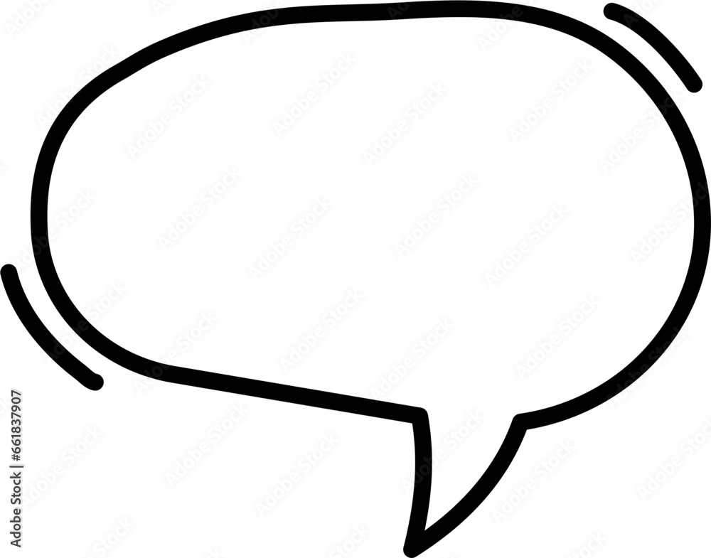 Speech Bubble Outline Illustration Isolated Vector Speech Bubble Outline Illustration Isolated Vector