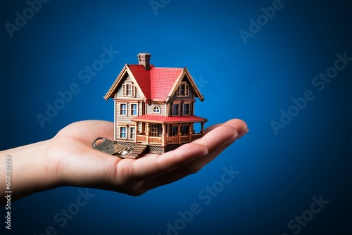 Ownership signified Hand, small house, and the keys clutched