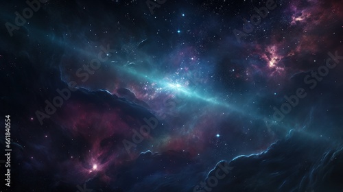 Fotografija Starfield with nebula
