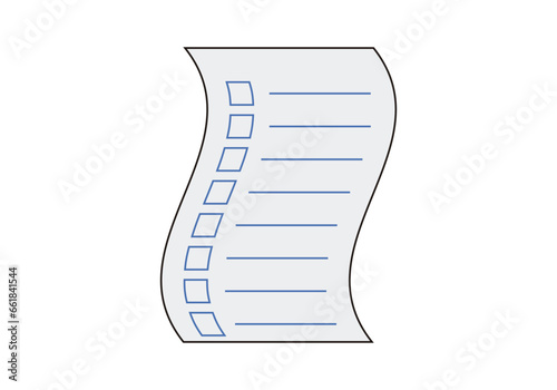 Icono de listado de objetivos, planes, la compra, inventario, balance. 