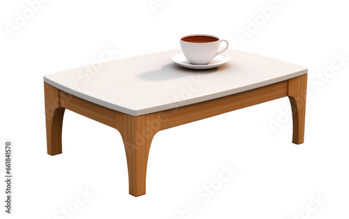 Single Coffee Table in 3D transparent background
