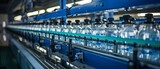 automated manufacturing line at a contemporary dairy plant,.