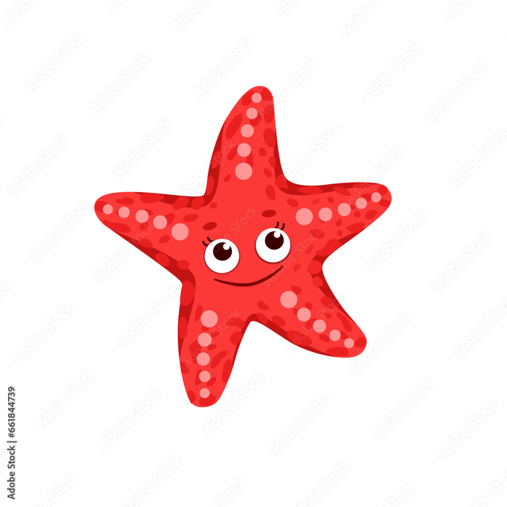 Cute starfish cartoon character illustration. starfish with eyes. starfish smiling Cute starfish cartoon character illustration. starfish with eyes. starfish smiling