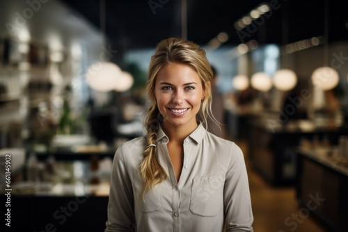 Successful woman in business. Portrait with selective focus and copy space © top images
