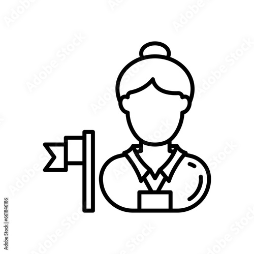 Museum Guide icon in vector. Illustration