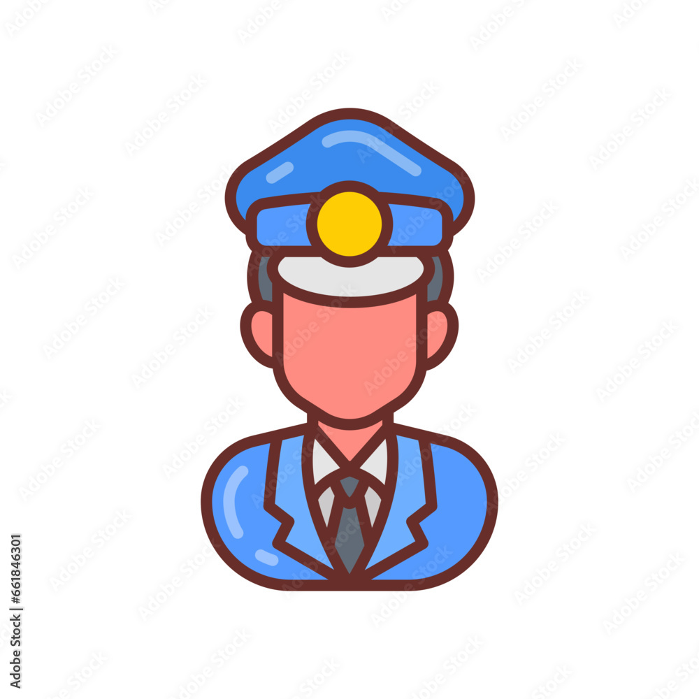 Security Guard icon in vector. Illustration Security Guard icon in vector. Illustration