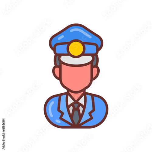 Security Guard icon in vector. Illustration