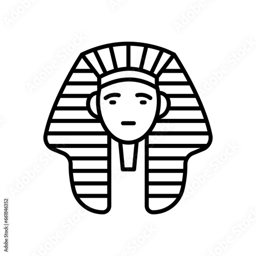 Pharaoh icon in vector. Illustration
