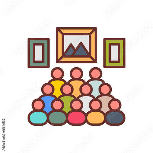 Visitors icon in vector. Illustration