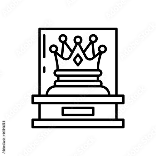 Crown icon in vector. Illustration
