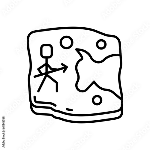  Cave Painting icon in vector. Illustration