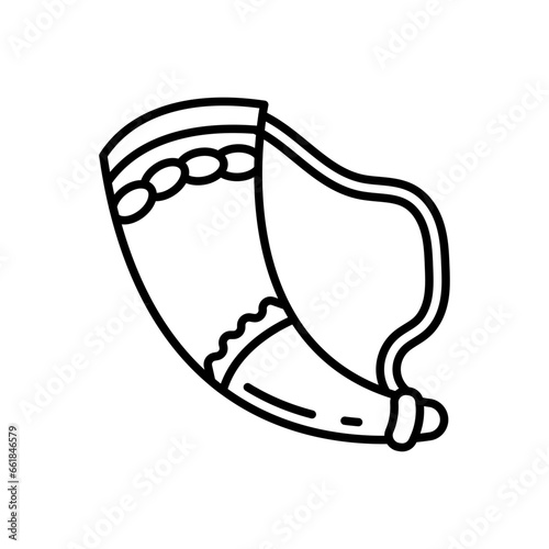 Horn icon in vector. Illustration