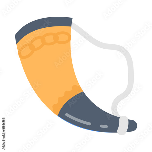 Horn icon in vector. Illustration
