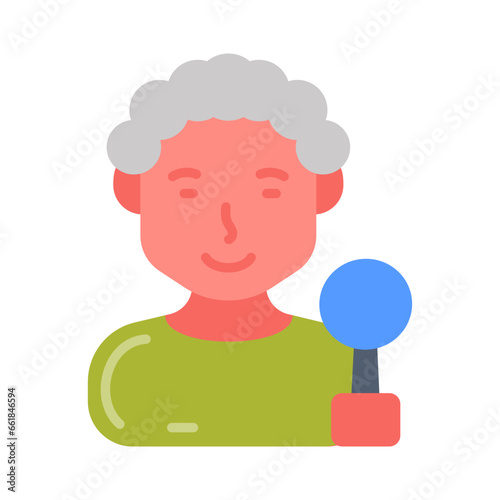 Historian icon in vector. Illustration