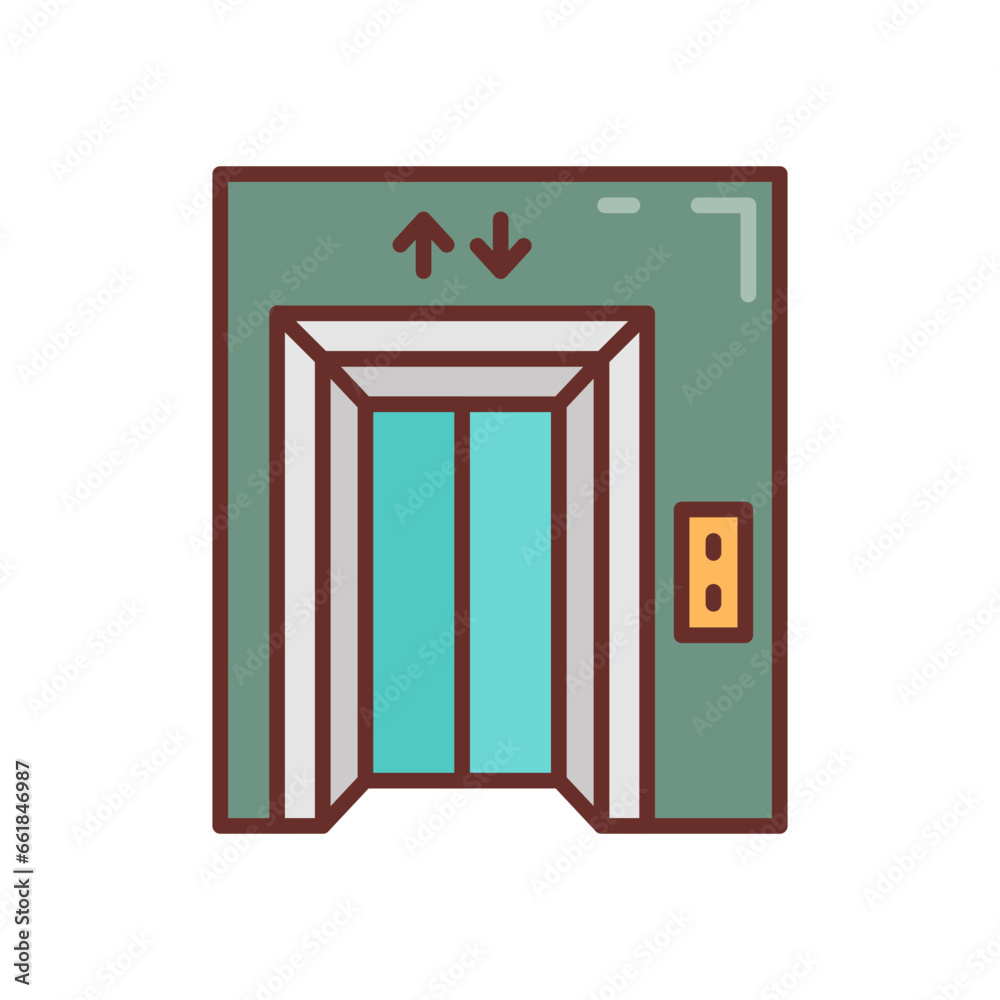 Elevator icon in vector. Illustration