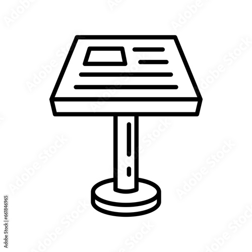 Information Stand icon in vector. Illustration
