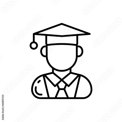Student icon in vector. Illustration
